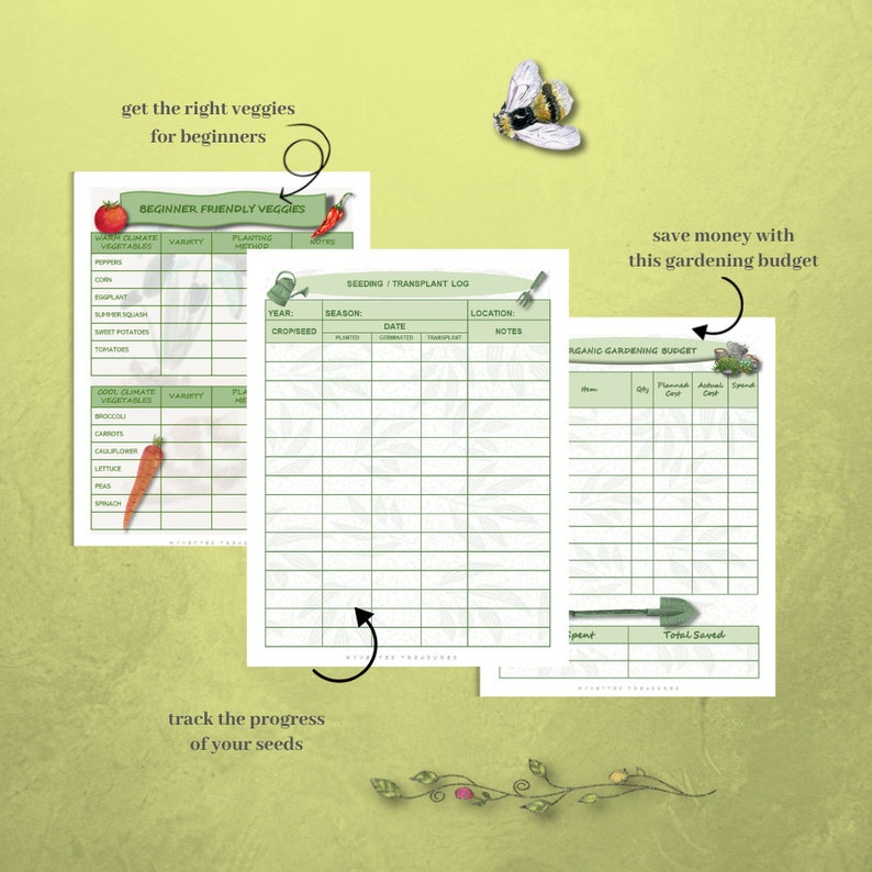 Organic Gardening Planner and Printables