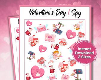 Valentine's Day I Spy Game: Kids' Printable Activity (PDF)