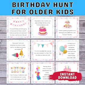 Indoor Birthday Scavenger Hunt For Older Kids, Treasure Hunt Birthday Teens, Scavenger Hunt Clues Teens, Treasure Hunt Riddles, Printable