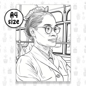 Rosa Parks Colouring Page / Digital File / PDF / Instant Download - Etsy