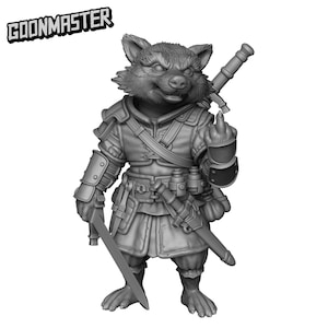 Raccoon Rogue #1 | Sculpt by GoonMaster | Fantasy tabletop RPG miniature