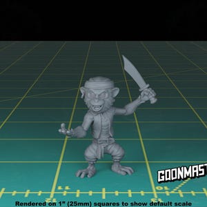 Monkey Pirate #3 | Sculpt by GoonMaster | Fantasy tabletop RPG miniature
