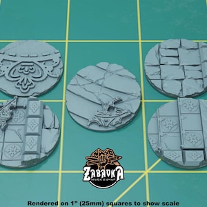 Sisters Temple Toppers for 25mm Plastic Bases Set #2 (Set of 5) | Sculpts by Zabavka Workshop | Tabletop/Wargaming Miniature Bases/Basing