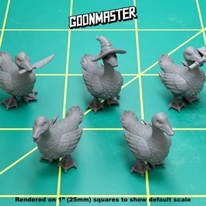 Base Bits - Geese (5 bit pack) | Sculpts by GoonMaster | 32mm Scale | Sci-Fi tabletop RPG miniature Kitbash Basing Bitz Pack