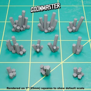 Base Bits - Crystal Blocks (10 Bit Pack) | Sculpts by GoonMaster | 32mm Scale | Sci-Fi & Fantasy tabletop miniature Kitbash Base Bitz