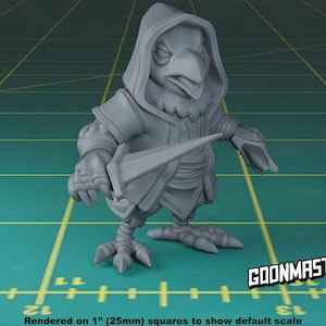Crow with Daggers | Sculpt by GoonMaster | Fantasy tabletop RPG miniature