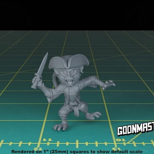 Monkey Pirate #1 | Sculpt by GoonMaster | Fantasy tabletop RPG miniature