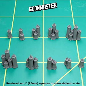 Base Bits - Candles (10 Bit Pack) | Sculpts by GoonMaster | 32mm Scale | Sci-Fi & Fantasy tabletop miniature Kitbash Base Bitz