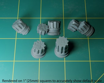 Base Bits - Ruined Pillars (5 bit pack) | Sculpts by GoonMaster | Sci-Fi & Fantasy tabletop miniature Kitbash Base Bits