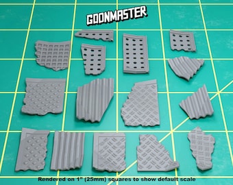Base Bits - Metal Scraps #2 (15 bit pack) | Sculpts by GoonMaster | 32mm Scale | Sci-Fi & Fantasy miniature Kitbash Base Bitz