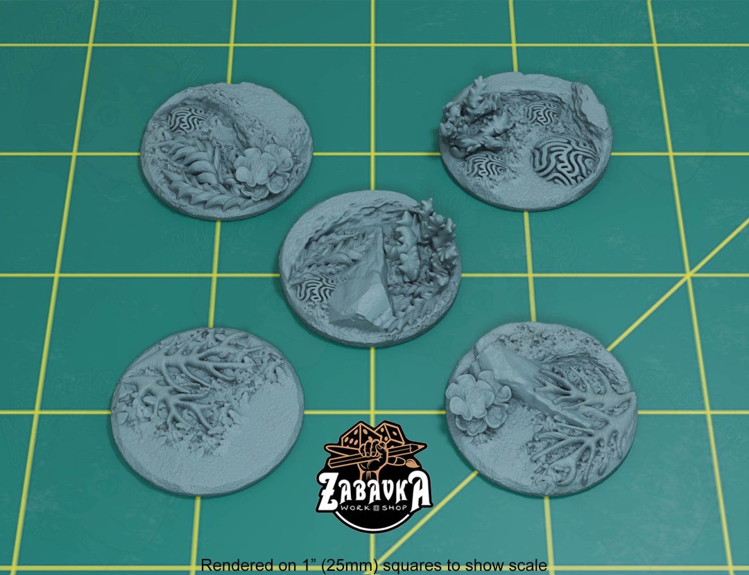 32mm Ocean Floor Base Toppers set of 5 Sculpts by Zabavka Workshop ...