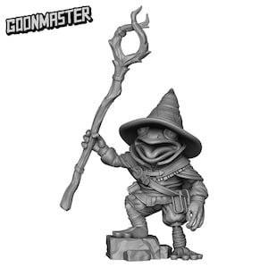 Frog Wizard miniature #6 | Sculpt by GoonMaster | Fantasy tabletop RPG miniature