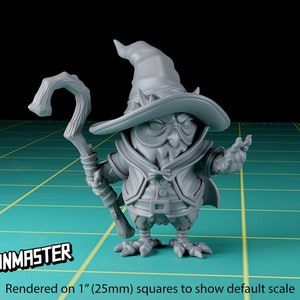 Owlfolk Wizard with Hat and Staff | Sculpt by GoonMaster | Fantasy tabletop RPG miniature