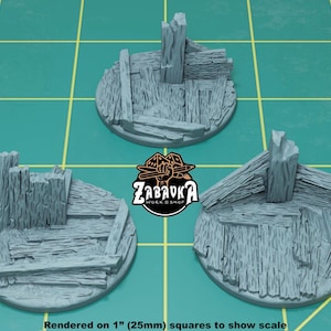Trench Warfare Toppers for 40mm Plastic Bases Set #2 (Set of 3) | Sculpts by Zabavka Workshop | Tabletop/Wargaming Miniature Bases/Basing
