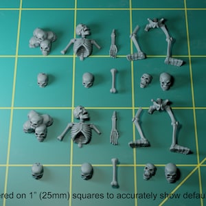 Base Bits - Skeletal/Skeleton Remains (20 bit pack) | Sculpts by GoonMaster | Sci-Fi & Fantasy tabletop miniature Kitbash Base Bits