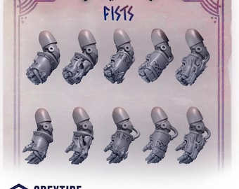 Primal Hounds Fists Set (10 bit pack) | Sculpts by Grey Tide Studio | Wargaming tabletop miniature Kitbash conversion Bitz
