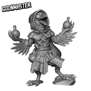 Plague Bird #3 (Raven/Kenku/Birdfolk) | Sculpt by GoonMaster | Fantasy tabletop RPG miniature