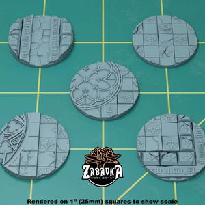 Sisters Temple Toppers for 28mm Plastic Bases (Set of 5) | Sculpts by Zabavka Workshop | Tabletop/RPG/Wargaming Miniature Bases/Basing