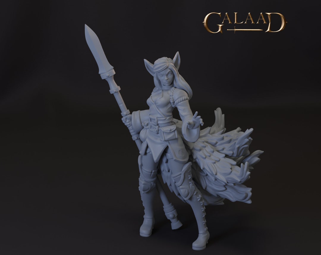 Kitsune Fighter/warrior Miniature Sculpt by Galaad - Etsy UK