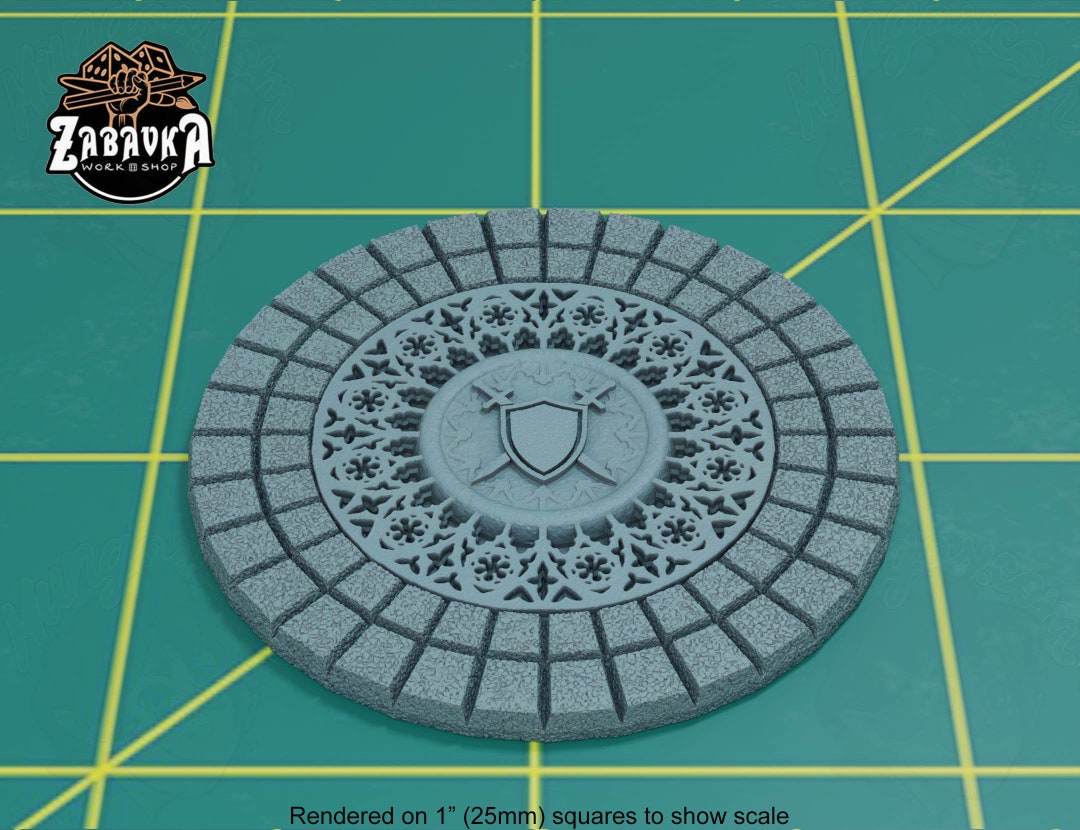 Castle Square Topper for 50mm Plastic Base | Sculpts by Zabavka ...