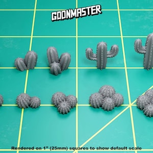 Base Bits - Cactus (10 bit pack) | Sculpts by GoonMaster | 32mm Scale | Sci-Fi & Fantasy tabletop miniature Kitbash Base Bitz