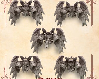Crimson Lords Jetpacks Set #2 (5 bit pack) | Sculpts by Grey Tide Studio | Wargaming tabletop miniature Kitbash conversion Bitz