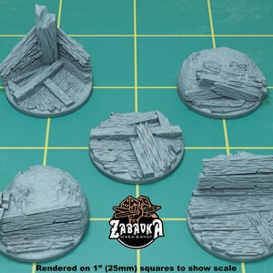 Trench Warfare Toppers for 28mm Plastic Bases Set (Set of 5) | Sculpts by Zabavka Workshop | Tabletop/Wargaming Miniature Bases/Basing