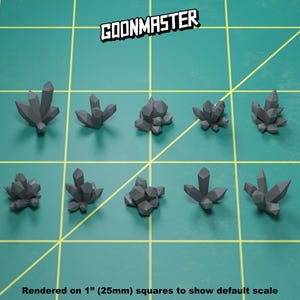 Base Bits - Crystals (10 Bit Pack) | Sculpts by GoonMaster | 32mm Scale | Sci-Fi & Fantasy tabletop miniature Kitbash Base Bitz