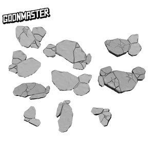 Base Bits - Broken Concrete (10 bit pack) | Sculpts by GoonMaster | Sci-Fi & Fantasy tabletop miniature Kitbash Base Bits