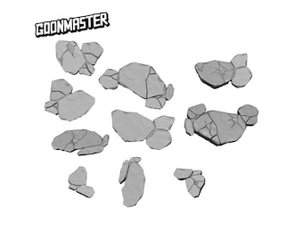 Base Bits - Broken Concrete (10 bit pack) | Sculpts by GoonMaster | Sci-Fi & Fantasy tabletop miniature Kitbash Base Bits