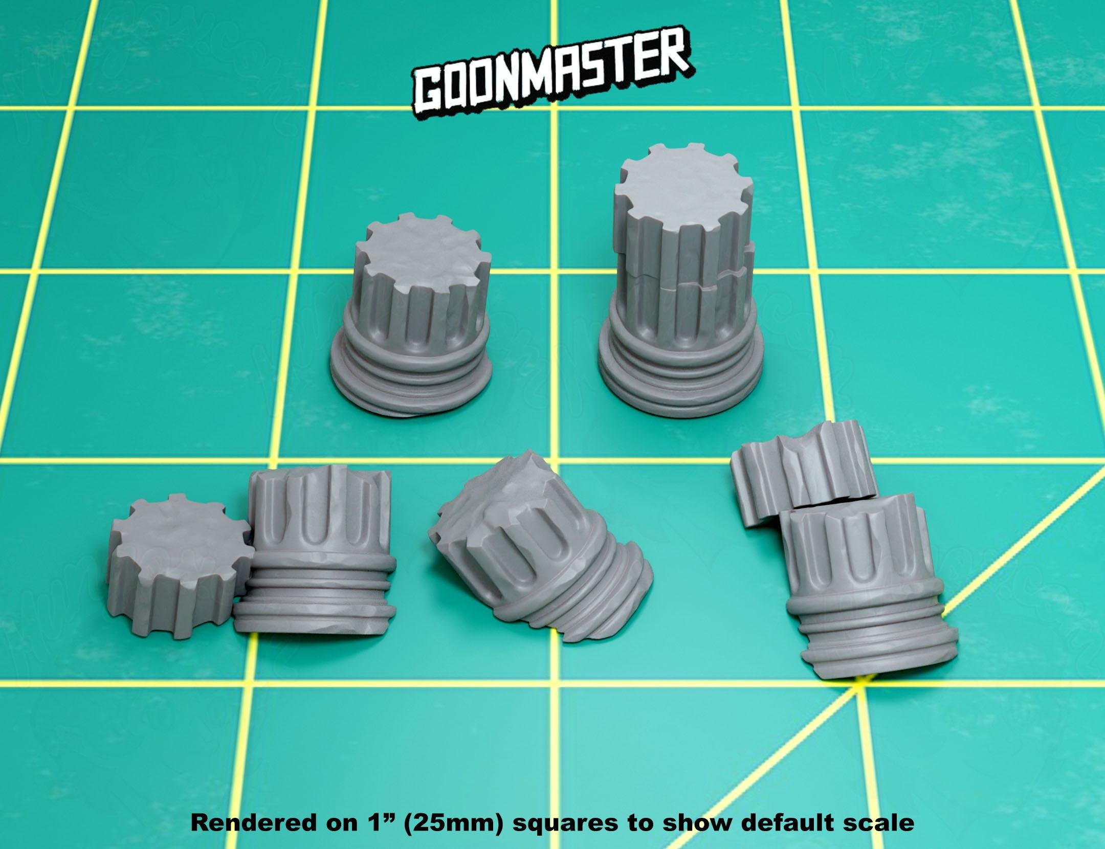 Base Bits - Ruined Pillars (5 Bit Pack) | Sculpts by Goonmaster | 32mm ...