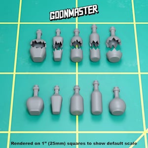Base Bits - Bottles (15 bit pack) | Sculpts by GoonMaster | 32mm Scale | Sci-Fi & Fantasy tabletop miniature Kitbash Base Bitz