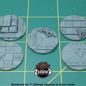 Sisters Temple Toppers for 25mm Plastic Bases Set #1 (Set of 5) | Sculpts by Zabavka Workshop | Tabletop/Wargaming Miniature Bases/Basing