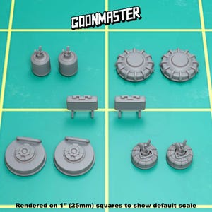 Base Bits - Land Mines (10 bit pack) | Sculpts by GoonMaster | 32mm Scale | Sci-Fi & Fantasy tabletop miniature Kitbash Base Bitz