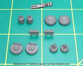 Base Bits - Land Mines (10 bit pack) | Sculpts by GoonMaster | 32mm Scale | Sci-Fi & Fantasy tabletop miniature Kitbash Base Bitz