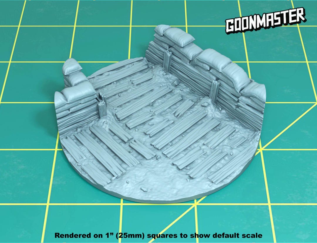 Trench 80mm Base Topper | Sculpts by Goonmaster | Tabletop/rpg ...