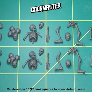Base Bits - Skeletal/Skeleton Remains (20 bit pack) | Sculpts by GoonMaster | 32mm Scale | Sci-Fi & Fantasy miniature Kitbash Base Bitz
