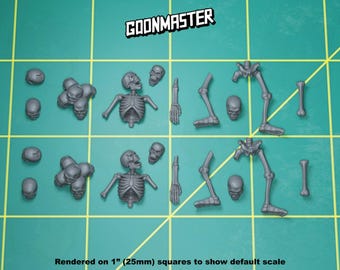 Base Bits - Skeletal/Skeleton Remains (20 bit pack) | Sculpts by GoonMaster | 32mm Scale | Sci-Fi & Fantasy miniature Kitbash Base Bitz