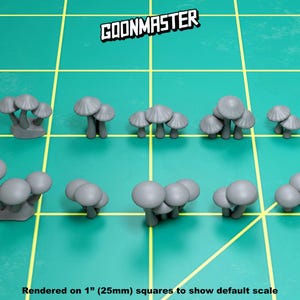 Base Bits - Button Mushrooms (10 bit pack) | Sculpts by GoonMaster | 32mm Scale | Sci-Fi & Fantasy tabletop miniature Kitbash Base Bitz