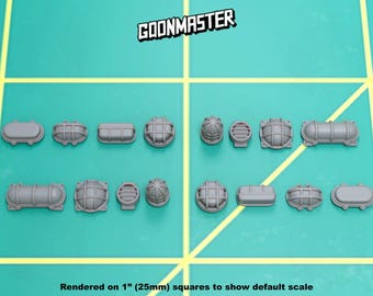 Base Bits - Light Fixtures (16 bit pack) | Sculpts by GoonMaster | 32mm Scale | Sci-Fi & Fantasy tabletop miniature Kitbash Base Bitz