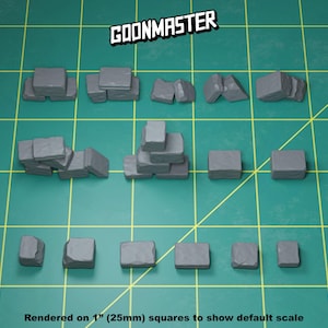 Base Bits - Ruined Stone Slabs (15 bit pack) | Sculpts by GoonMaster | 32mm Scale | Sci-Fi & Fantasy tabletop miniature Kitbash Base Bitz