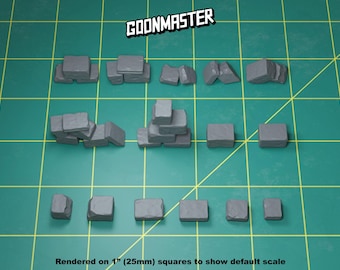 Base Bits - Ruined Stone Slabs (15 bit pack) | Sculpts by GoonMaster | 32mm Scale | Sci-Fi & Fantasy tabletop miniature Kitbash Base Bitz
