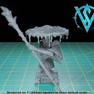 The Fungal Queen Presides Bust | Sculpt by Witchsong | Fantasy Horror Paintable Art Bust