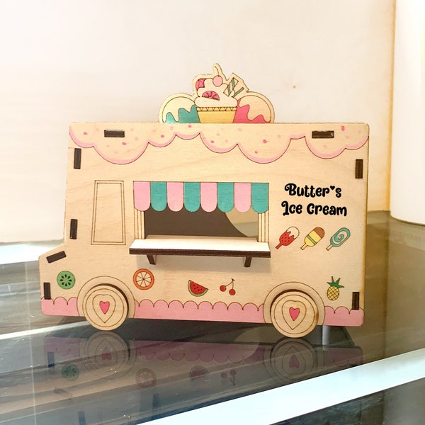 Custom Hamster Hideout/ Hamster Ice-cream Truck/ Hamster fairy tale/ Hamster cage decor/ Hamster house/ Cage accessory