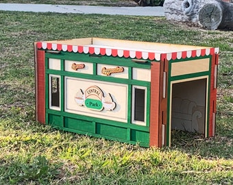 Custom Guinea pig hideaway/ Central park coffee/Guinea pig house/hideout/theme accessories/playground/toys/Christmas gift