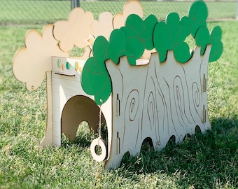Guinea Pig Hideout/ Turtle hideaway/ Guinea pig shelter house/ Treehouse/ Guinea playhouse cage accessory