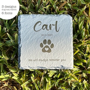 Custom Pet Memorial Gift / Pet Memorial Stone/ Pet Memorial Gift/ Sympathy Gift/Dog Cat Rabbit Hamster Memorial Stone