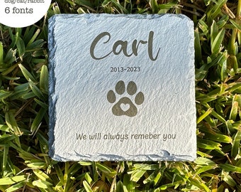 Custom Pet Memorial Gift / Pet Memorial Stone/ Pet Memorial Gift/ Sympathy Gift/Dog Cat Rabbit Hamster Memorial Stone