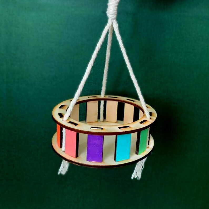 Image showcasing Adjustable Height Hamster Toy/ Hamster Basket/ Hamster Swing/ | Etsy