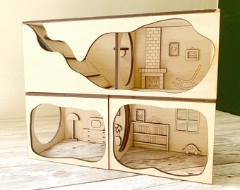Hamster tunnel/ Hamster Cave hideout/ Chamber rooms/ Hamster digging fun hideout/ Hamster toys/ cage accessory/ House enclosure
